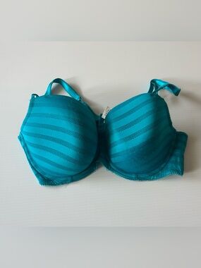 Deesse Lingerie Teal Striped Molded Bra